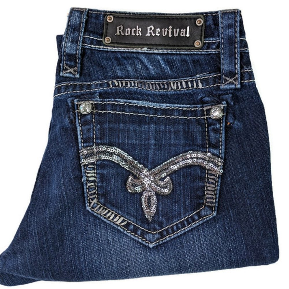 Rock Revival Women's Dark Kathy Skinny Jeans Size 27